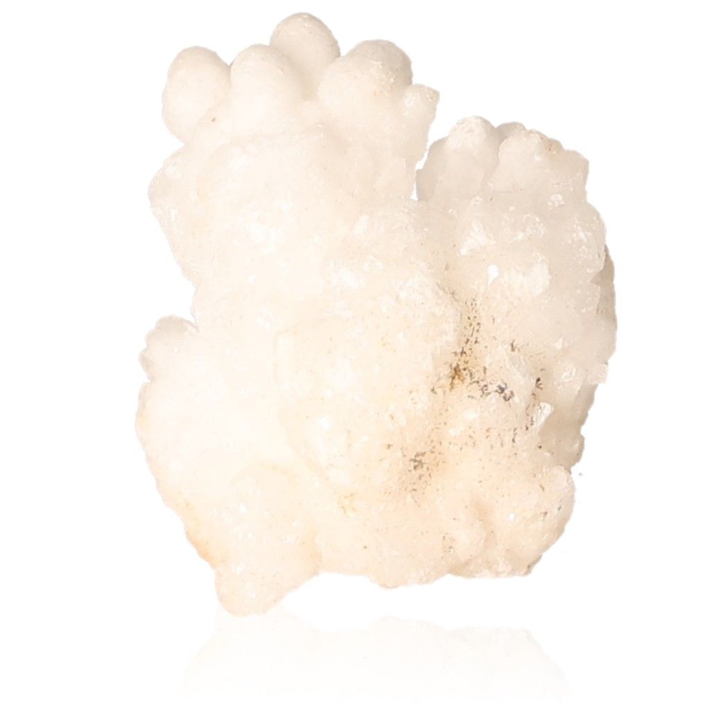 Ighoud Calcite Druze mineral with white crystalline formations, showcasing its natural beauty and earthy energy from Morocco.