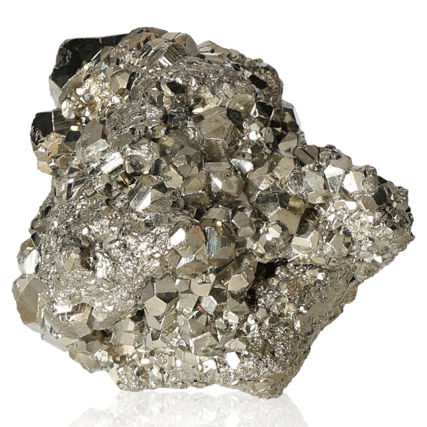 Pyrite druzy cluster sparkling with metallic luster, ideal for enhancing creativity and motivation.