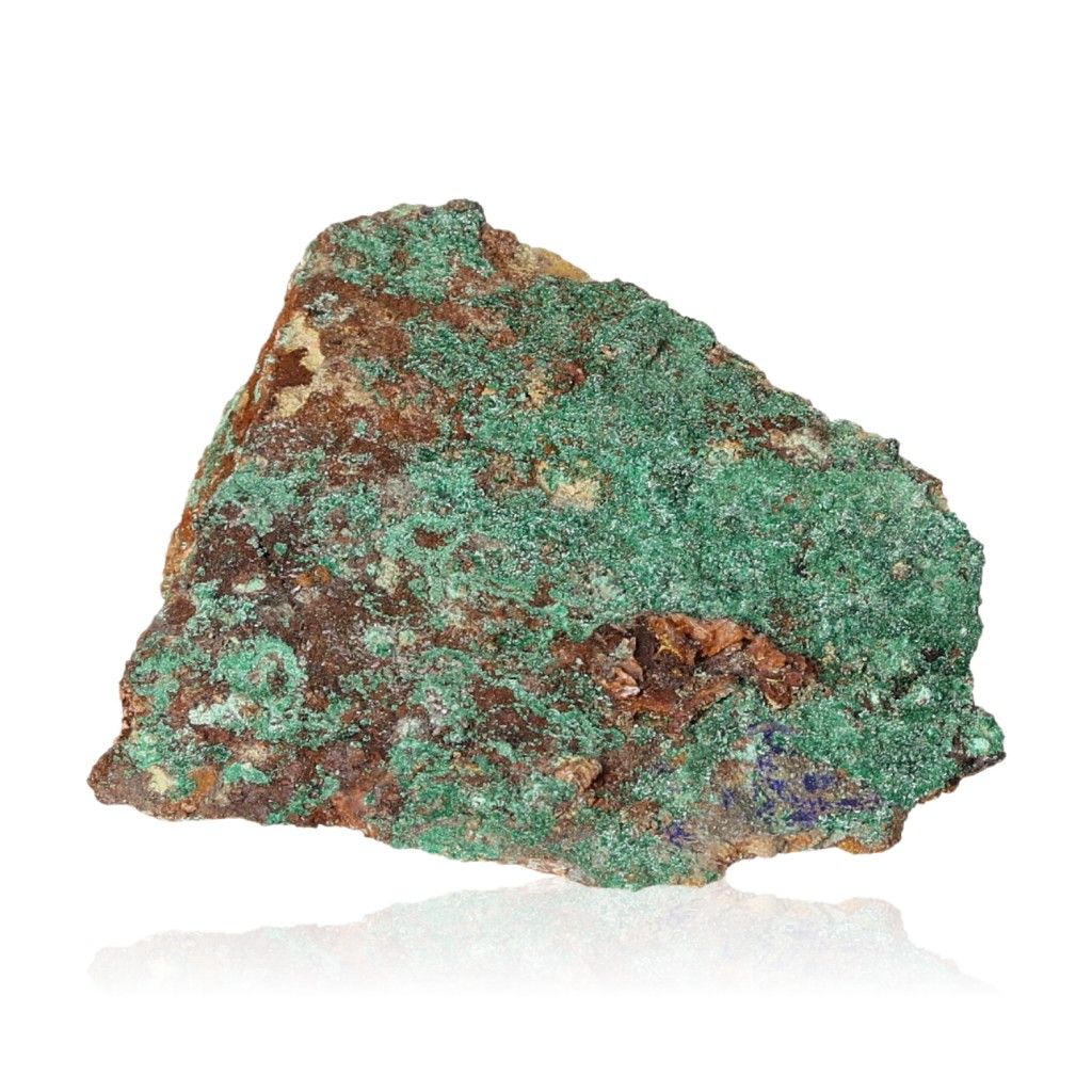 Natural malachite druzy stone with vibrant green hues, known for its soothing energy and uplifting properties.