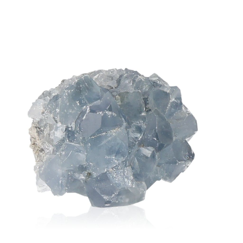 Celestite crystal with calming hues, promoting serenity and divine connection; ideal for clarity and relaxation seekers.