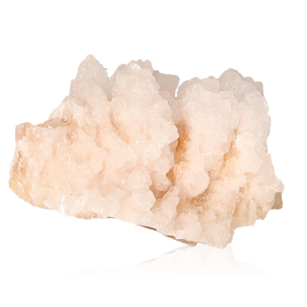 Ighoud Calcite Druze mineral from Morocco showing earthy tones and natural crystal shapes for grounding and spiritual growth.