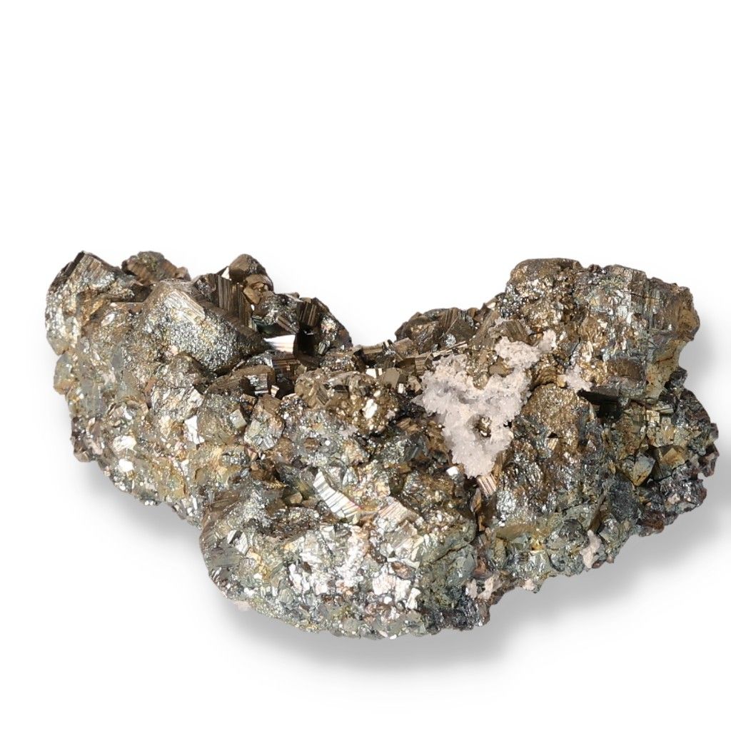 Pyrite with Chalcopyrite healing crystal for stress relief and boosting self-confidence.