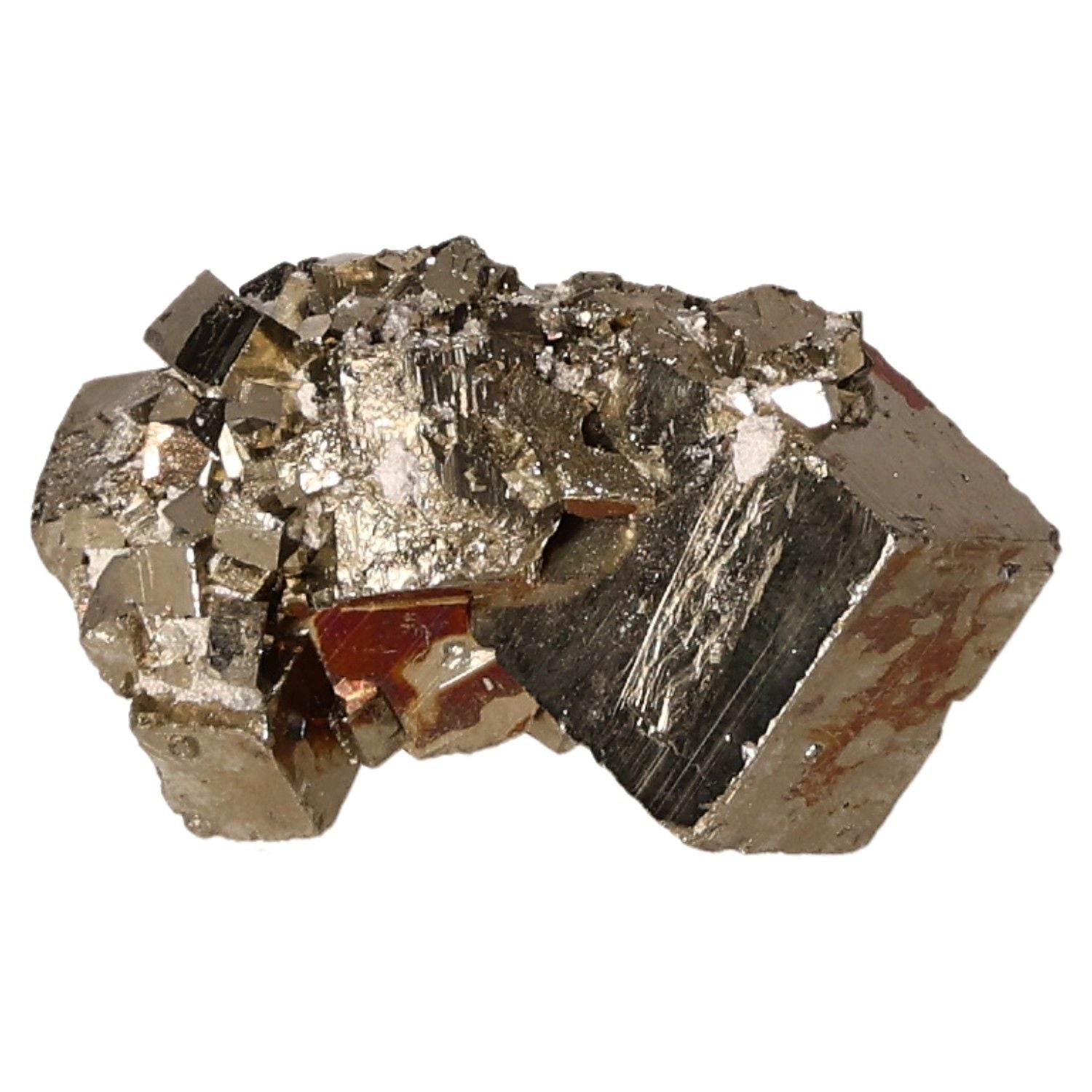 Pyrite druzy crystal cluster supporting independence and courage for goal achievement