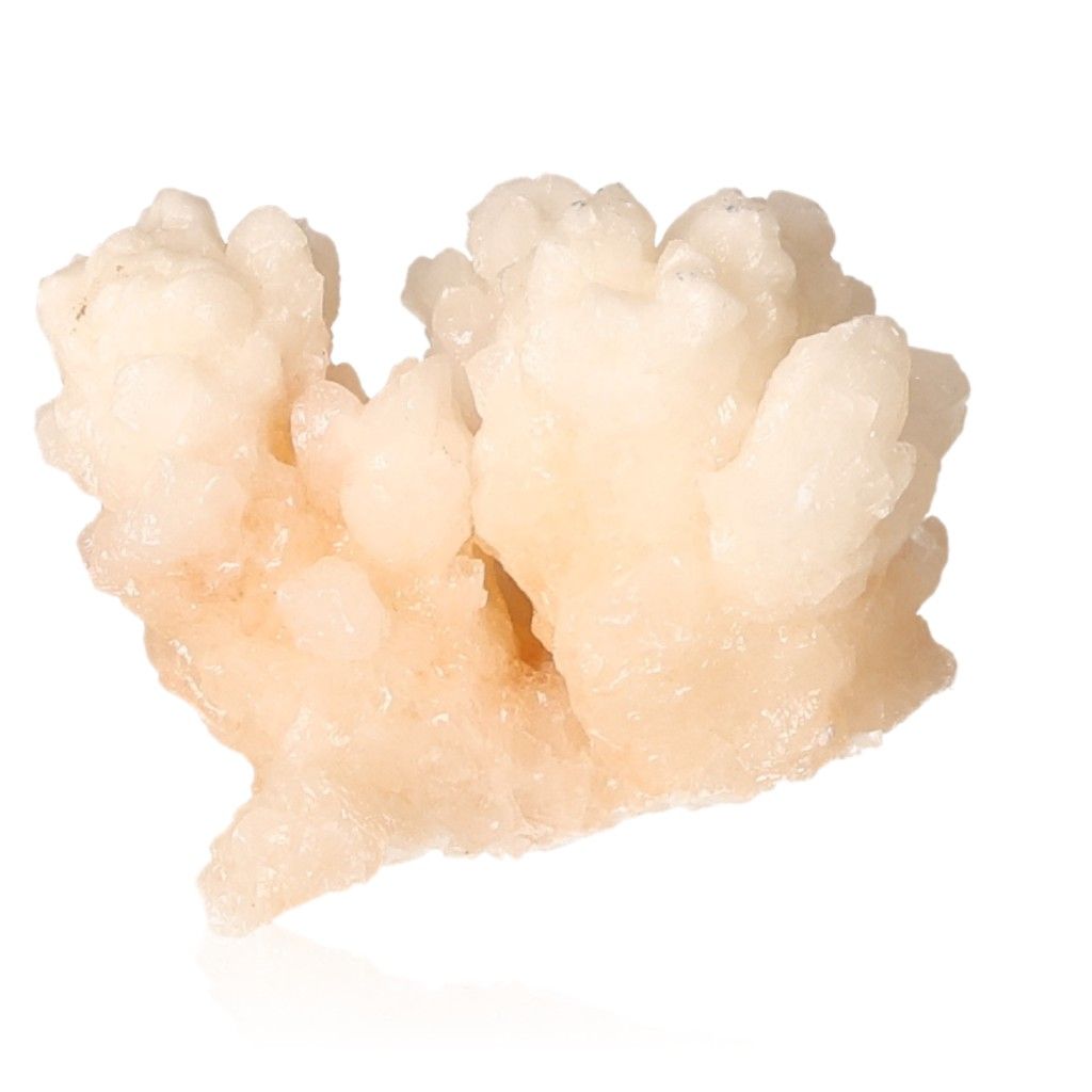 Ighoud Calcite Druze with warm earthy tones and unique natural shapes, sourced from Morocco, symbolizing grounding and transformation