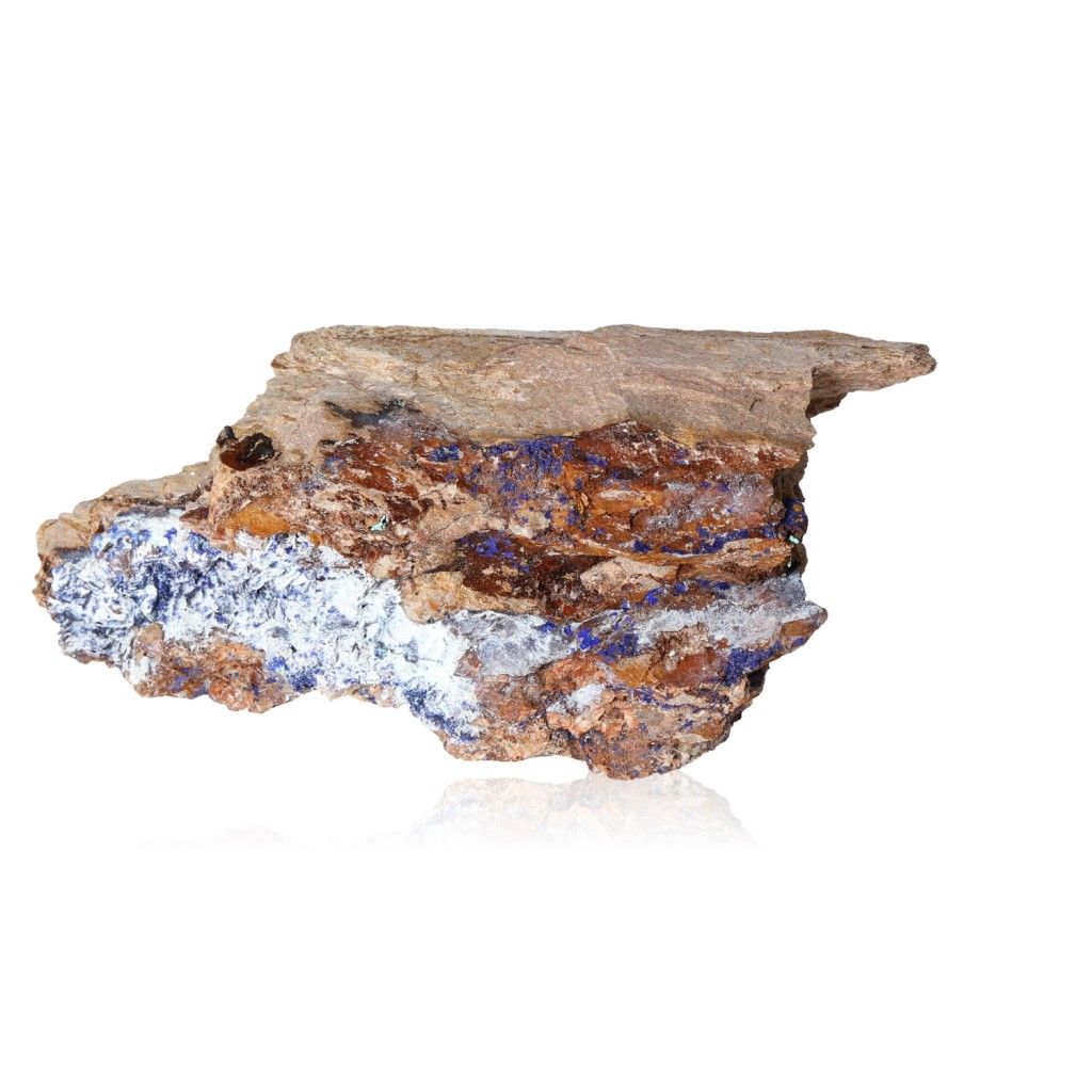 Azurite druzy with deep blue mineral formations, showcasing vibrant colors and rich metaphysical properties for enhancing intuition.