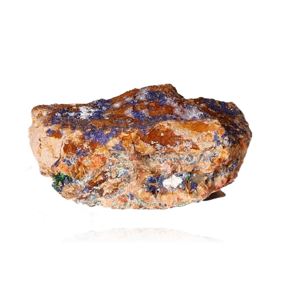 Azurite mineral showcasing deep blue hues and unique patterns, known for enhancing mental clarity and personal growth.