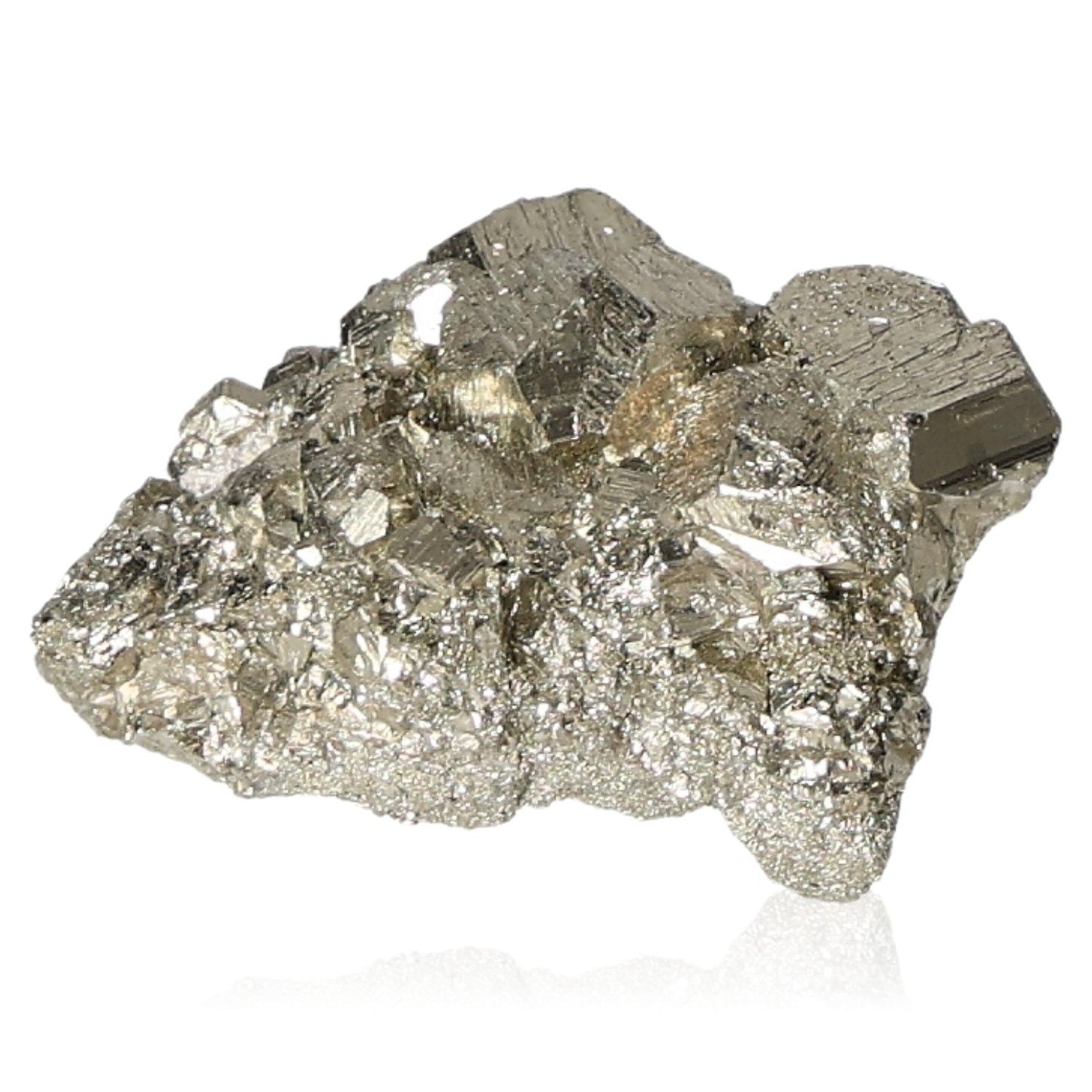 Shimmering pyrite druze encouraging independence and courage, ideal for inspiring new ideas and stimulating action.