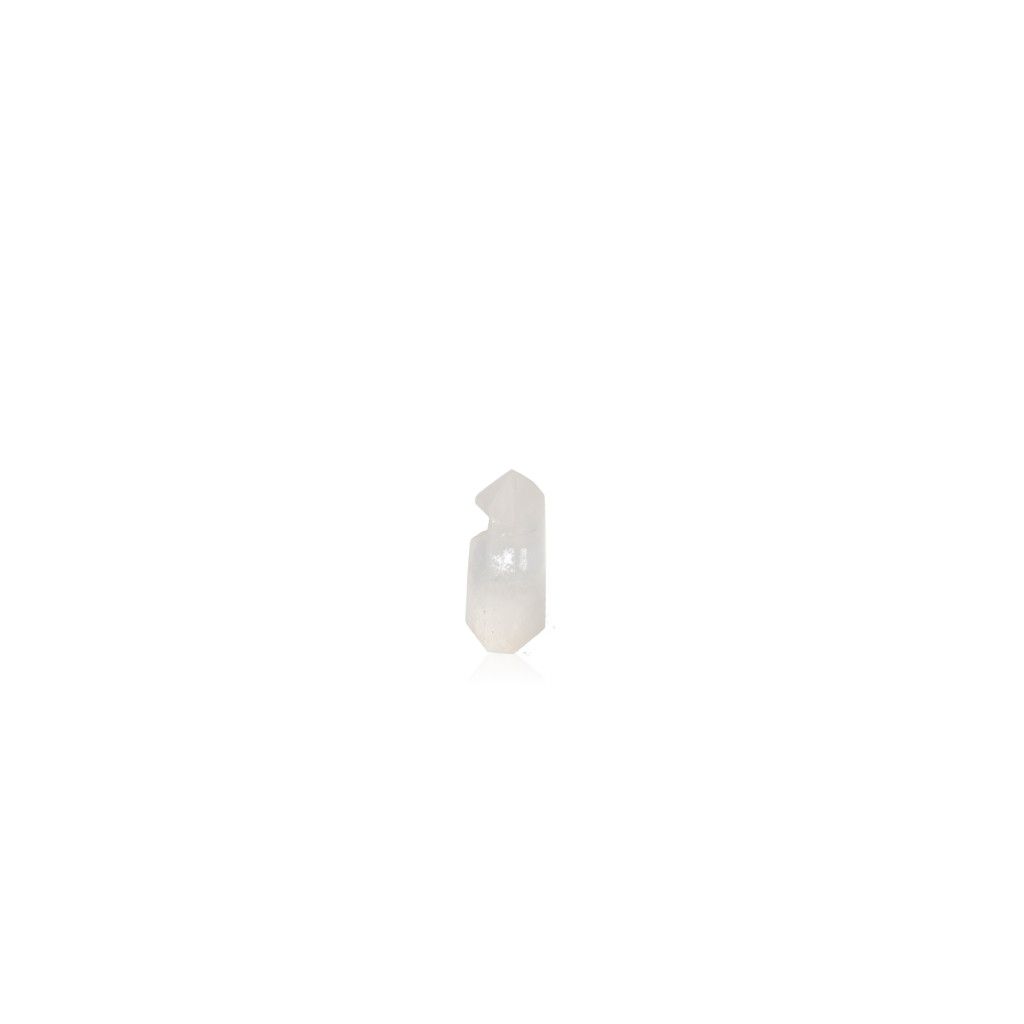 Polished crystal quartz point with unique spiritual properties linked to chakras and zodiac signs.