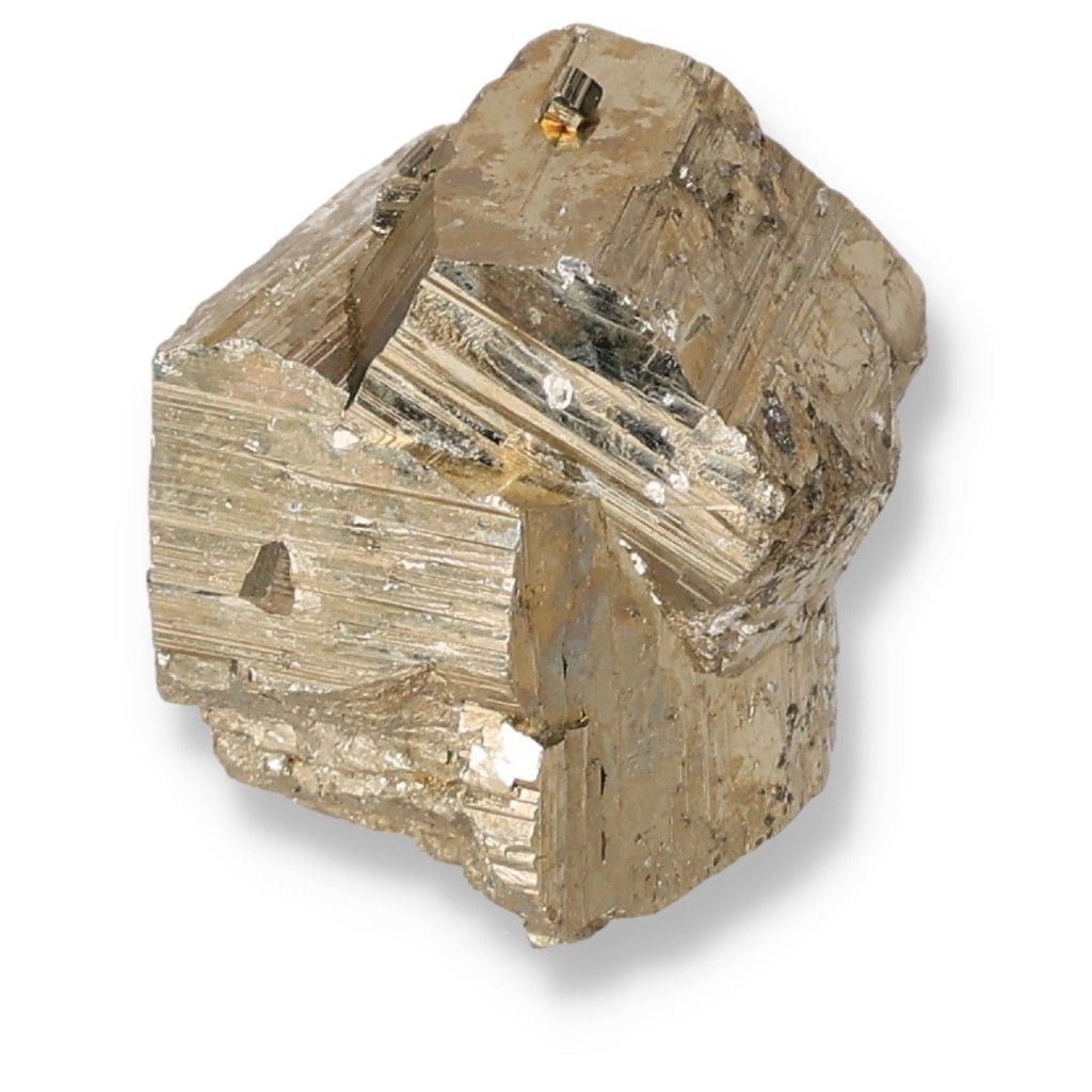 Pyrite crystal enhancing independence, inspiring new ideas, and motivating action for personal growth and goal achievement.