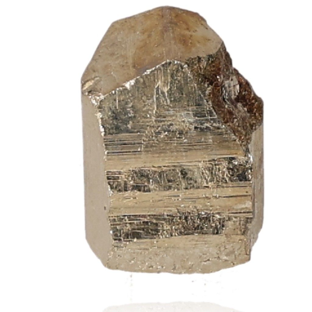 Polished pyrite crystal promoting independence and courage, ideal for motivation and achieving goals.