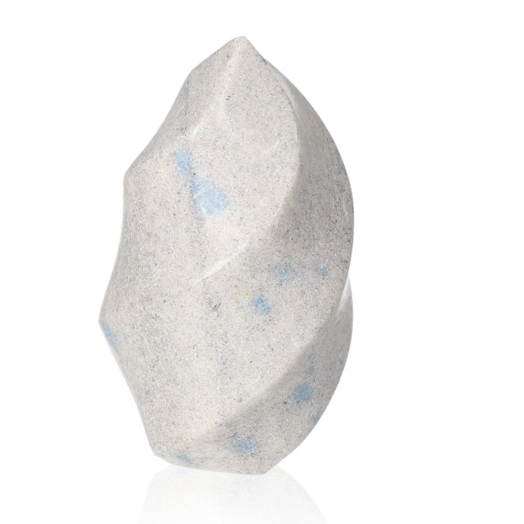 K2 stone with unique blue and white patterns, symbolizing spiritual connection and activating the Third Eye and Crown Chakras.