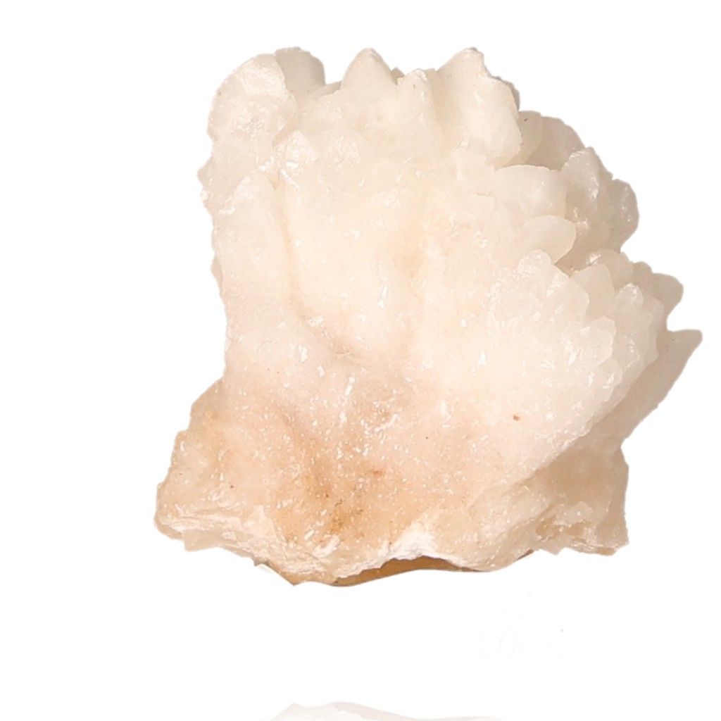 Ighoud Calcite Druze mineral with earthy tones and natural shapes from Morocco, known for grounding and spiritual growth.