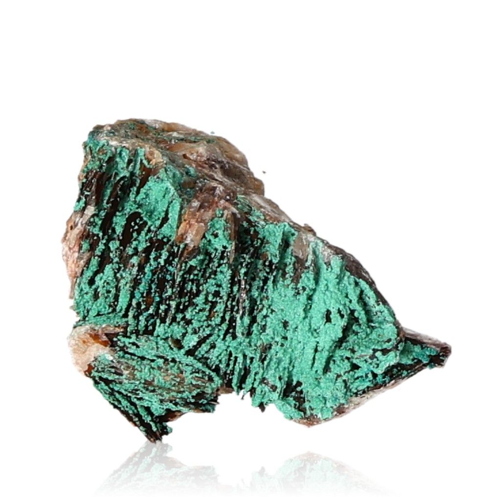 Natural malachite druze stone with vibrant green hues for positive energy and inner harmony.