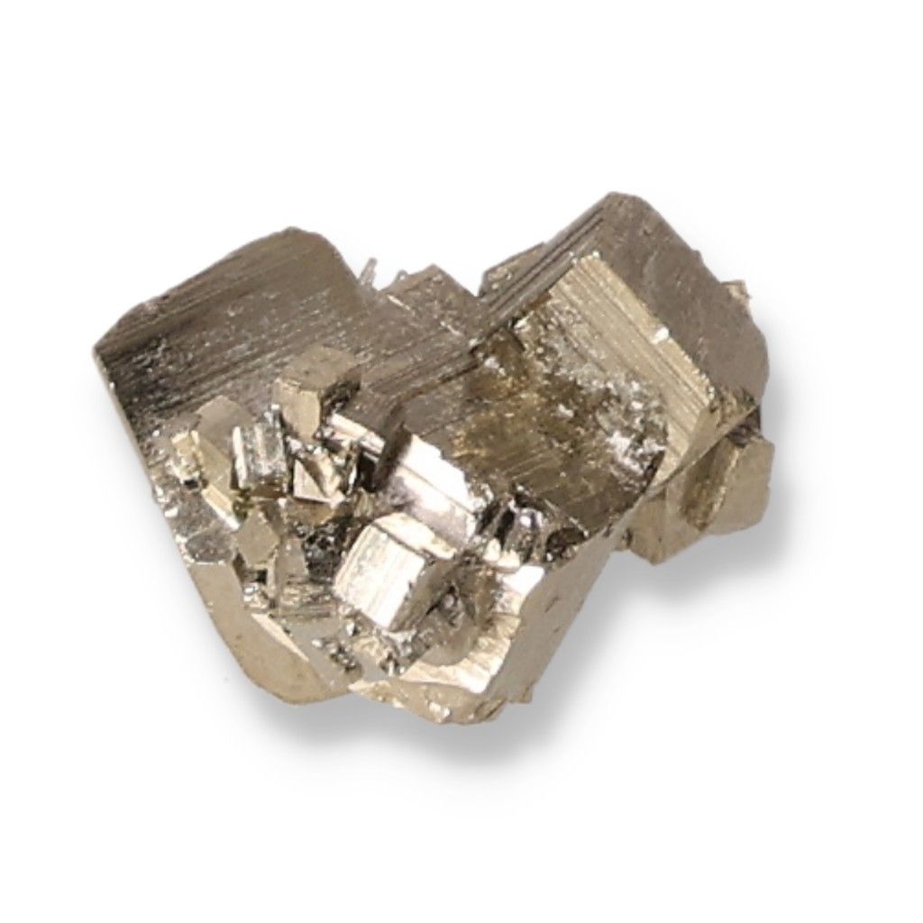 Shiny pyrite crystal promoting independence, courage, and motivation for personal growth and achieving goals.